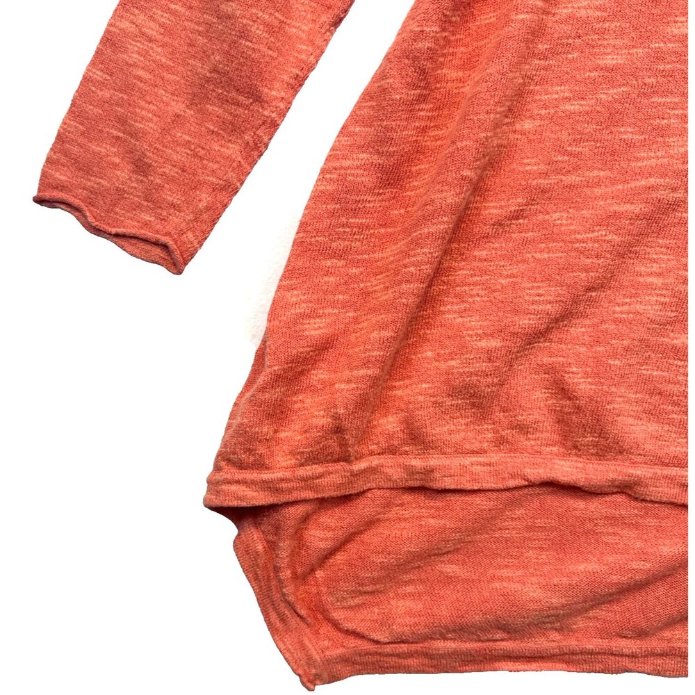 Eileen Fisher Organic Linen Cotton Pink Orange Lightweight Sweater S Guava - Picture 8 of 11